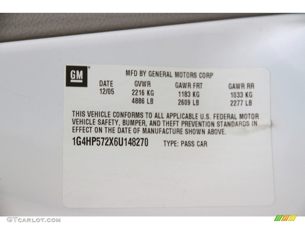 2006 Lucerne CX - White Opal / Titanium Gray photo #20