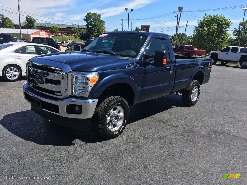 2014 F250 Super Duty XL Regular Cab 4x4 - Blue Jeans Metallic / Steel photo #2