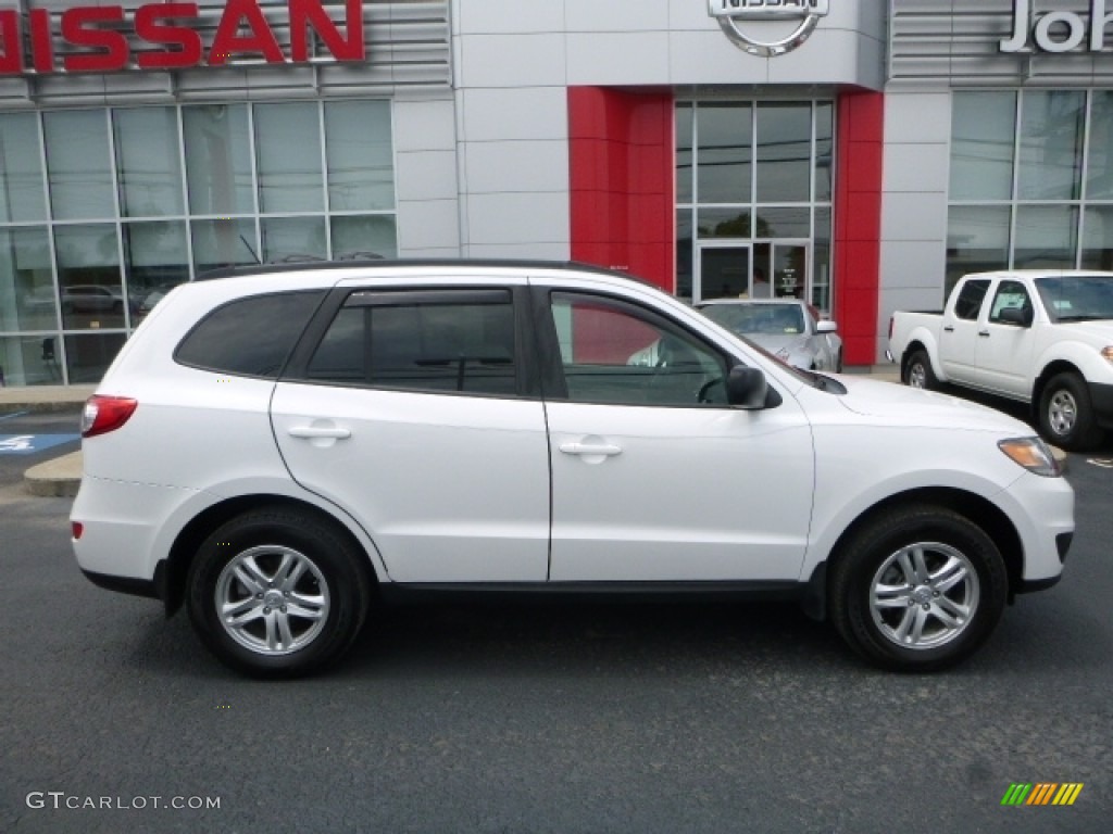 2012 Santa Fe GLS V6 AWD - Glacier White / Beige photo #6