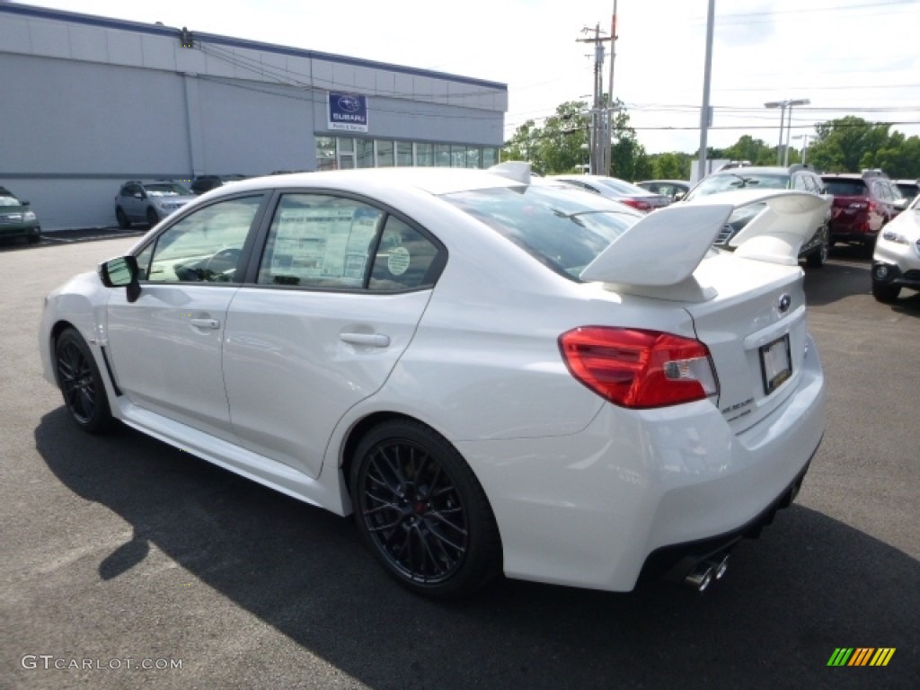 2017 WRX STI - Crystal White Pearl / Carbon Black photo #9