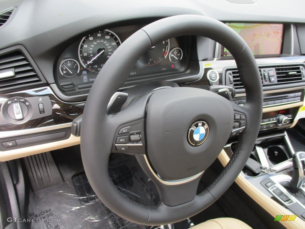 2016 5 Series 528i xDrive Sedan - Alpine White / Venetian Beige/Black photo #15
