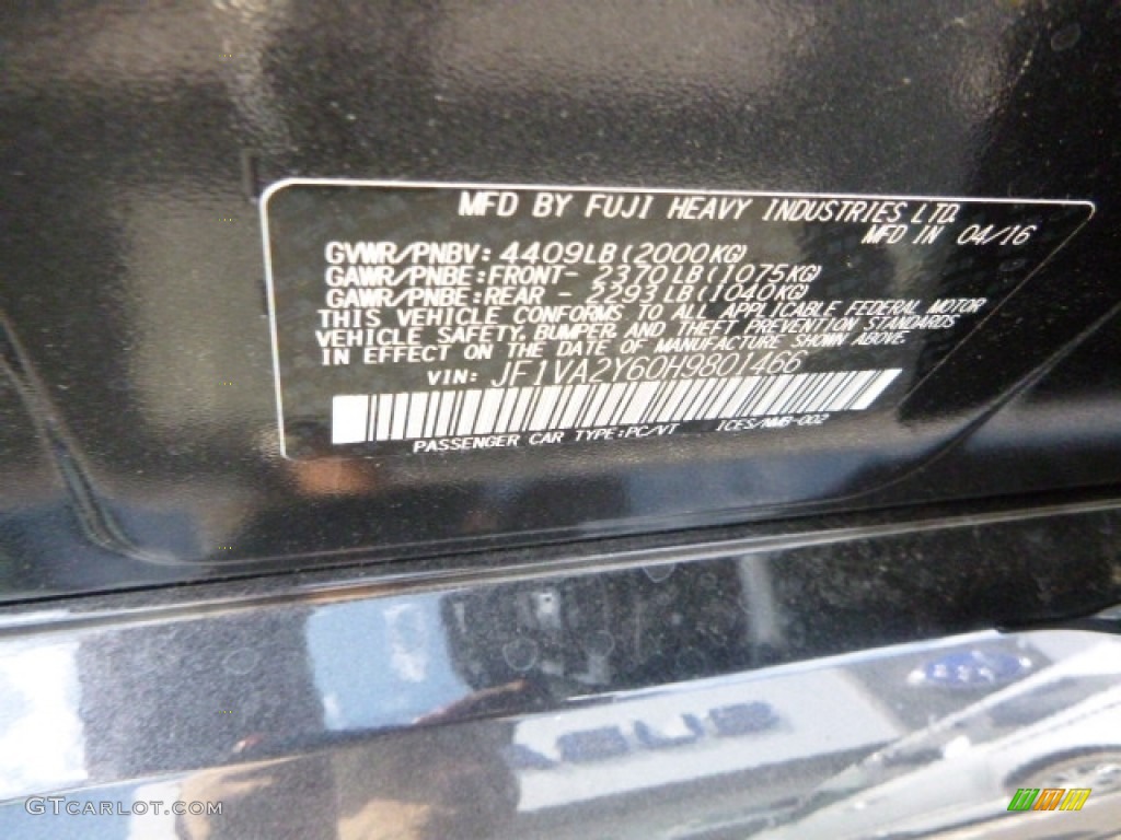 2017 WRX STI Limited - Dark Gray Metallic / Carbon Black photo #16