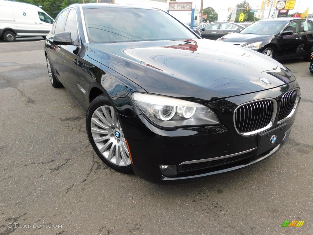 2009 7 Series 750Li Sedan - Azurite Black Metallic / Champagne Full Merino Leather photo #2
