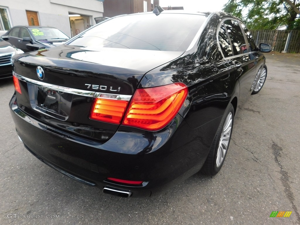 2009 7 Series 750Li Sedan - Azurite Black Metallic / Champagne Full Merino Leather photo #4