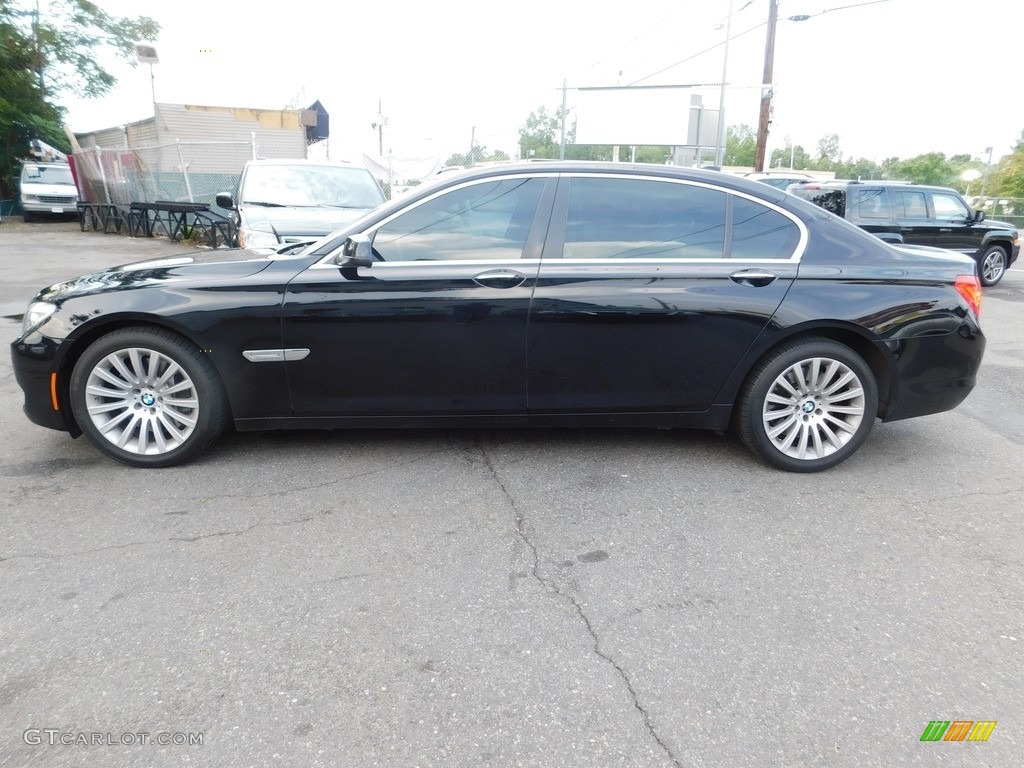 2009 7 Series 750Li Sedan - Azurite Black Metallic / Champagne Full Merino Leather photo #5