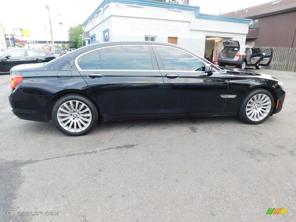 2009 7 Series 750Li Sedan - Azurite Black Metallic / Champagne Full Merino Leather photo #6