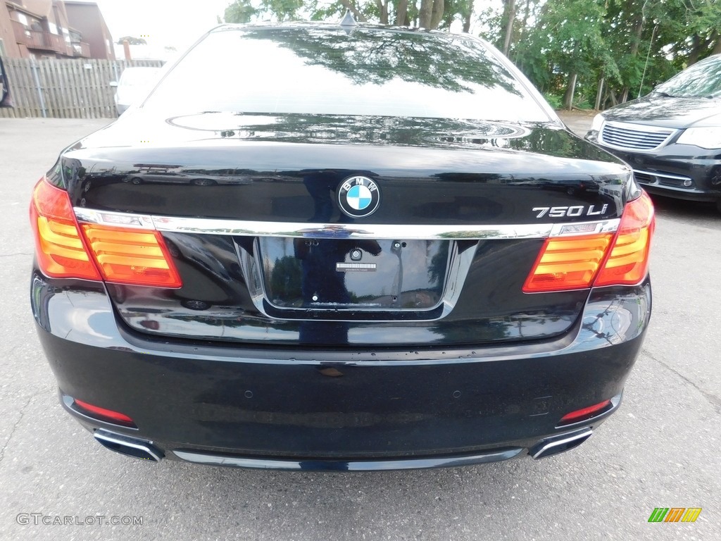2009 7 Series 750Li Sedan - Azurite Black Metallic / Champagne Full Merino Leather photo #8