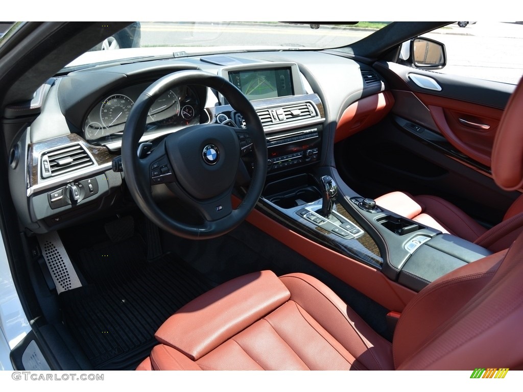 Vermillion Red Interior 2013 BMW 6 Series 650i xDrive Coupe Photo #114130837