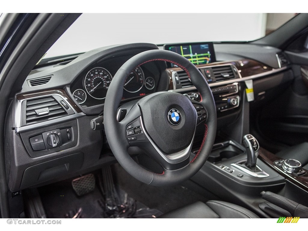 2016 BMW 3 Series 328i xDrive Sports Wagon Black Dashboard Photo #114138070