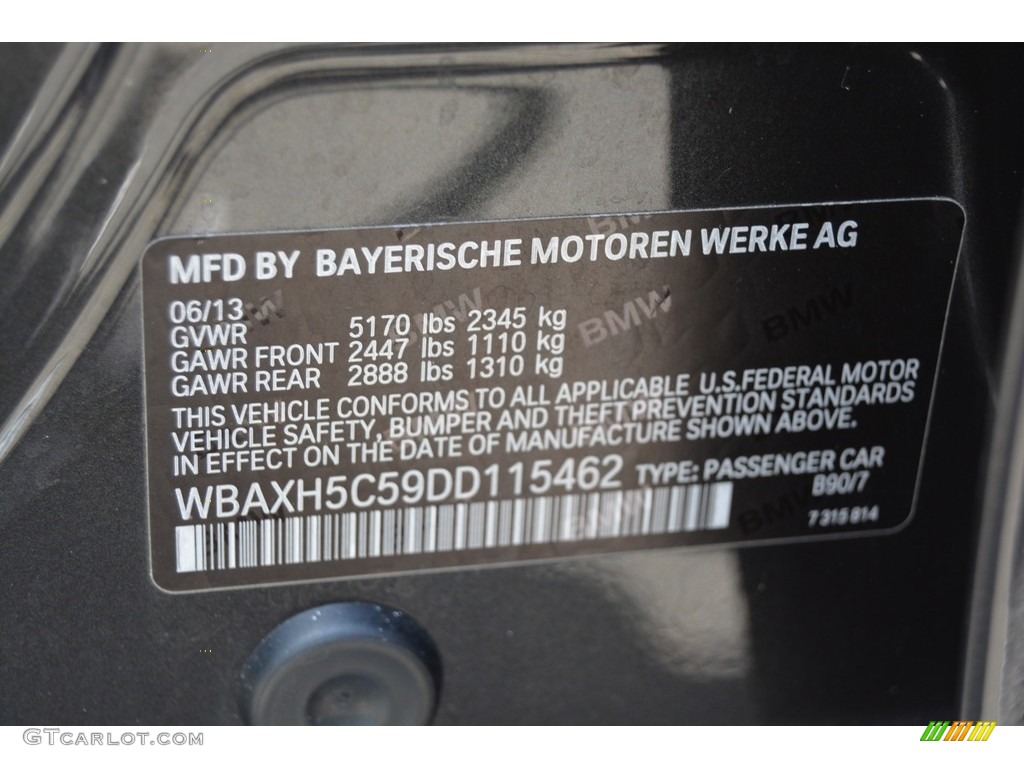 2013 5 Series 528i xDrive Sedan - Dark Graphite Metallic II / Oyster/Black photo #33
