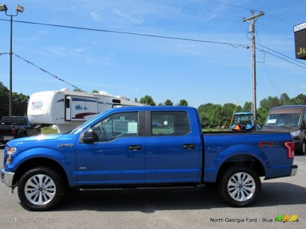 2016 F150 XLT SuperCrew 4x4 - Blue Flame / Medium Earth Gray photo #2