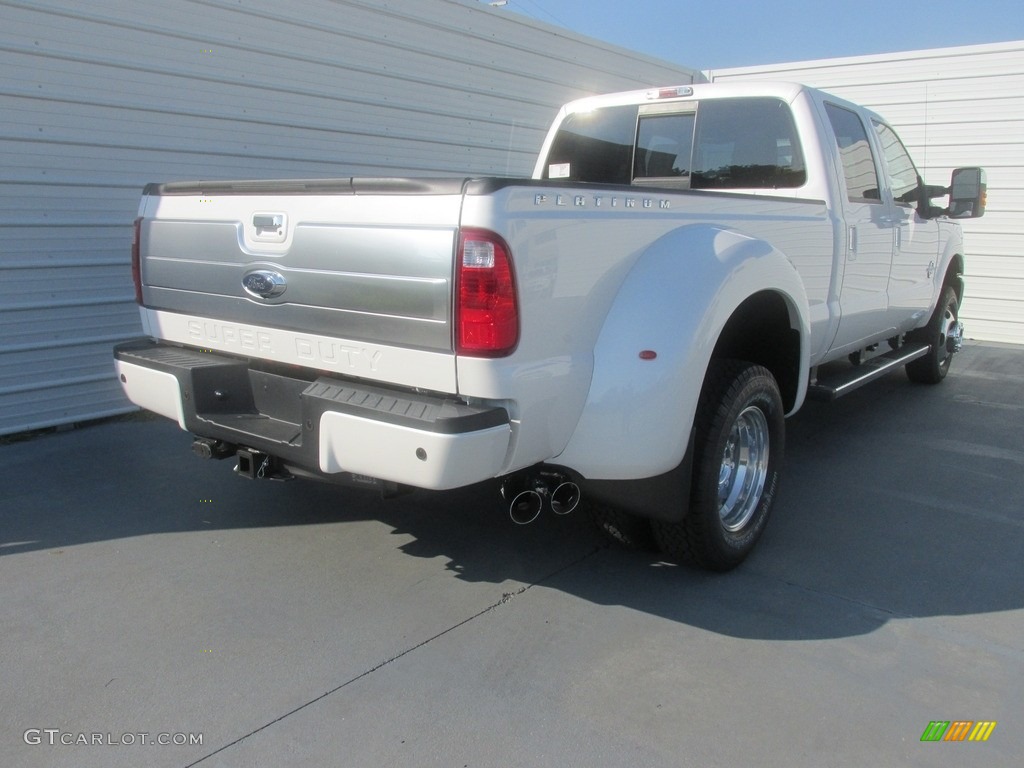 2016 F350 Super Duty Lariat Crew Cab 4x4 DRW - White Platinum Metallic / Black photo #4