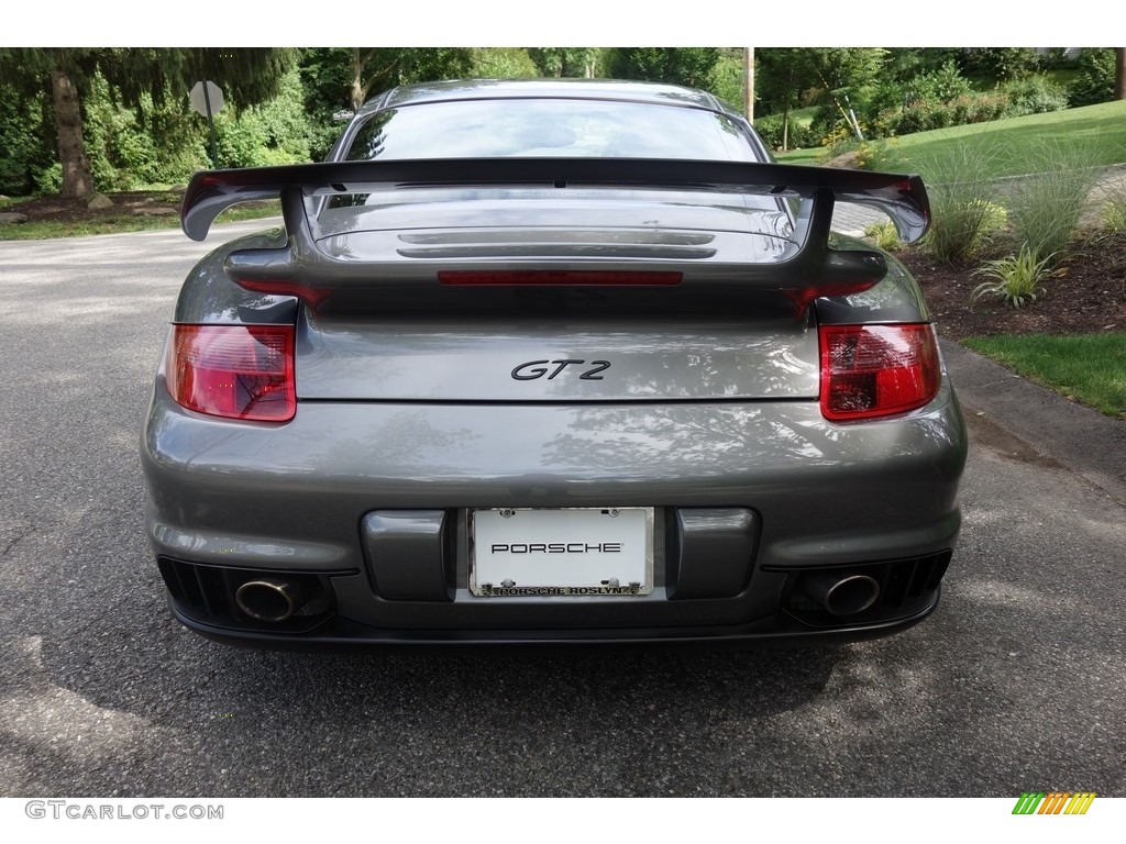2008 911 GT2 - Meteor Grey Metallic / Black photo #5