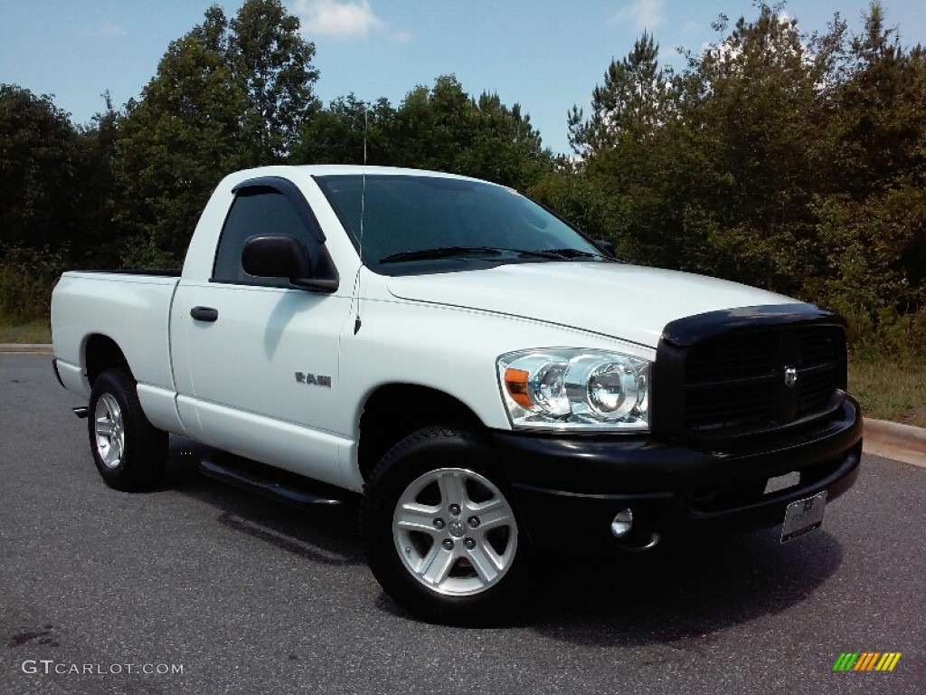 2008 Ram 1500 ST Regular Cab - Bright White / Medium Slate Gray photo #4