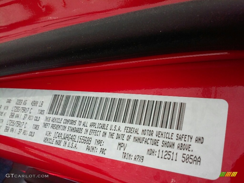 2016 Wrangler Sport - Firecracker Red / Black photo #19