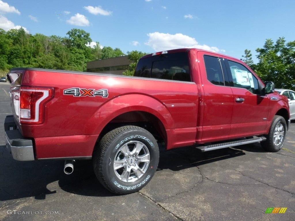 2016 F150 XLT SuperCab 4x4 - Ruby Red / Medium Earth Gray photo #2