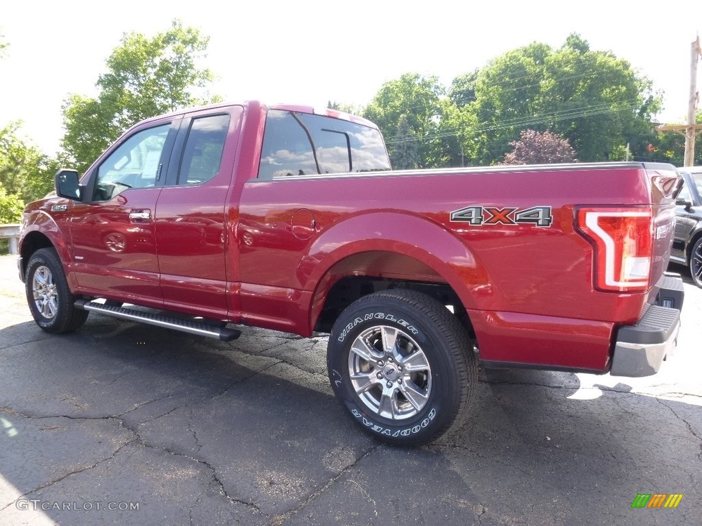 2016 F150 XLT SuperCab 4x4 - Ruby Red / Medium Earth Gray photo #3