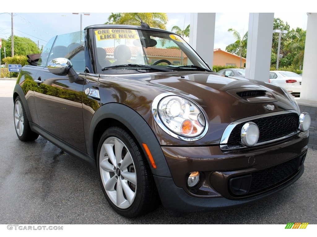 2011 Cooper S Convertible - Hot Chocolate Metallic / Hot Chocolate Lounge Leather photo #2