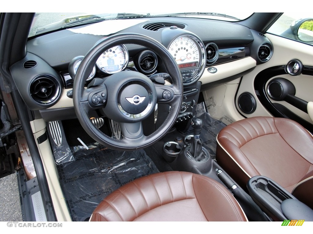 Hot Chocolate Lounge Leather Interior 2011 Mini Cooper S Convertible Photo #114155251