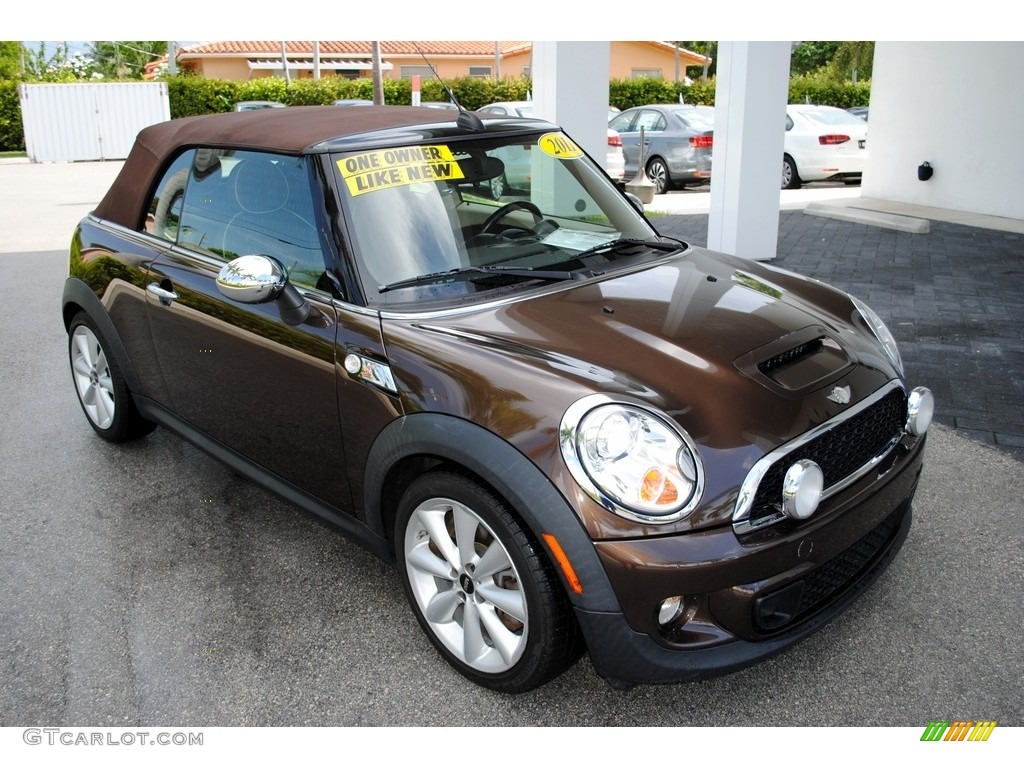 2011 Cooper S Convertible - Hot Chocolate Metallic / Hot Chocolate Lounge Leather photo #18