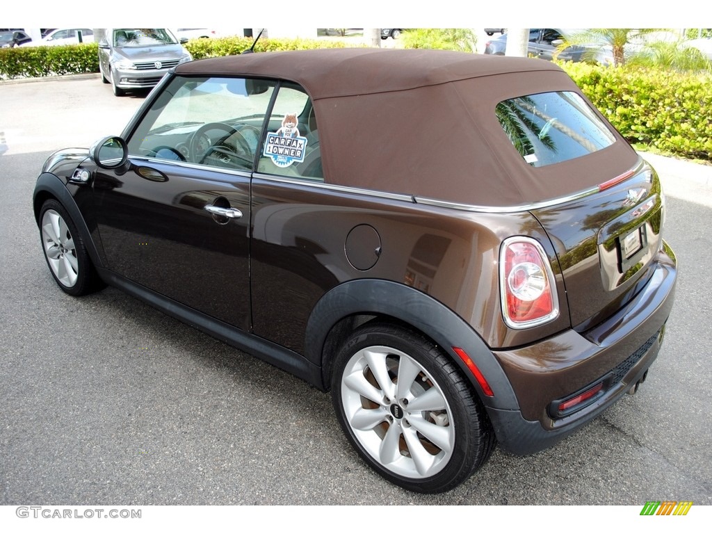 2011 Cooper S Convertible - Hot Chocolate Metallic / Hot Chocolate Lounge Leather photo #20