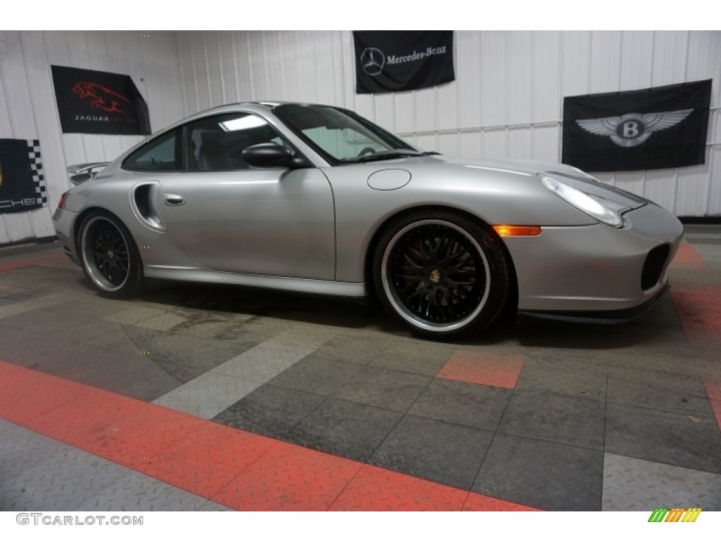 2001 911 Turbo Coupe - Polar Silver Metallic / Graphite Grey photo #6