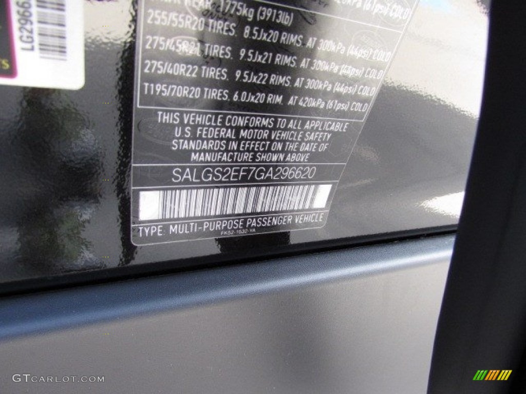 2016 Range Rover Supercharged - Santorini Black Metallic / Ebony/Ebony photo #14