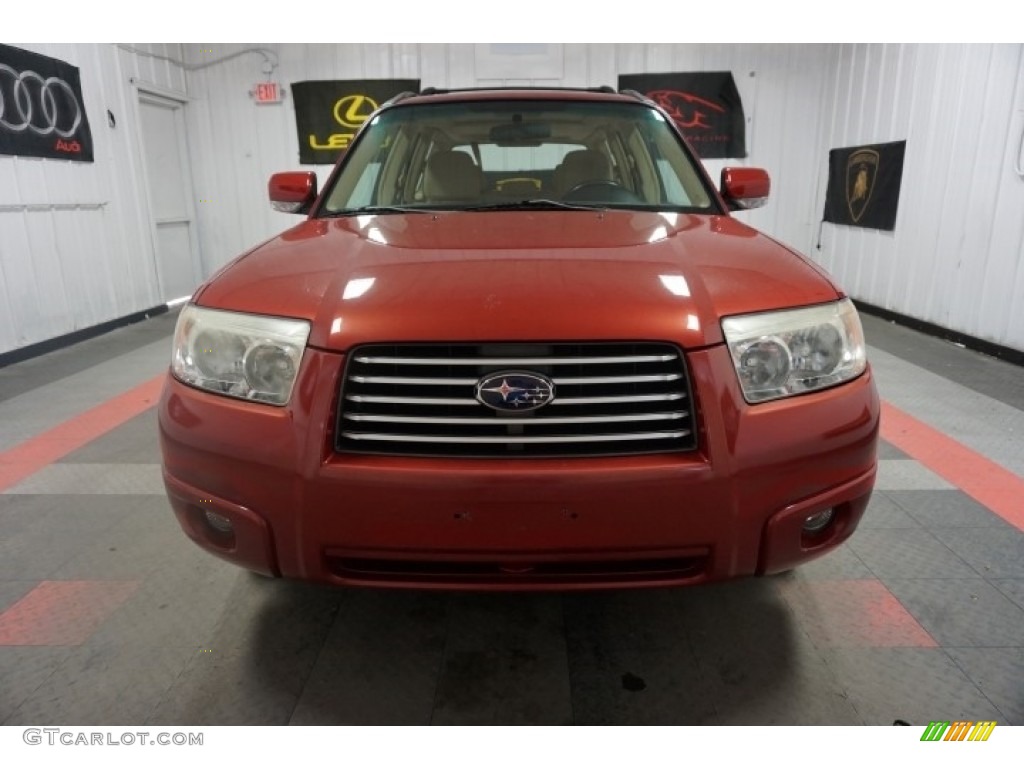 2006 Forester 2.5 X Premium - Garnet Red Pearl / Desert Beige photo #4