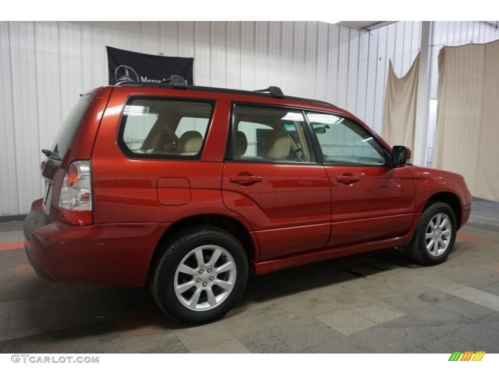 2006 Forester 2.5 X Premium - Garnet Red Pearl / Desert Beige photo #7