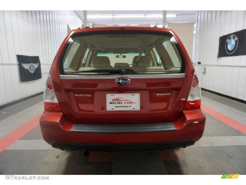 2006 Forester 2.5 X Premium - Garnet Red Pearl / Desert Beige photo #9
