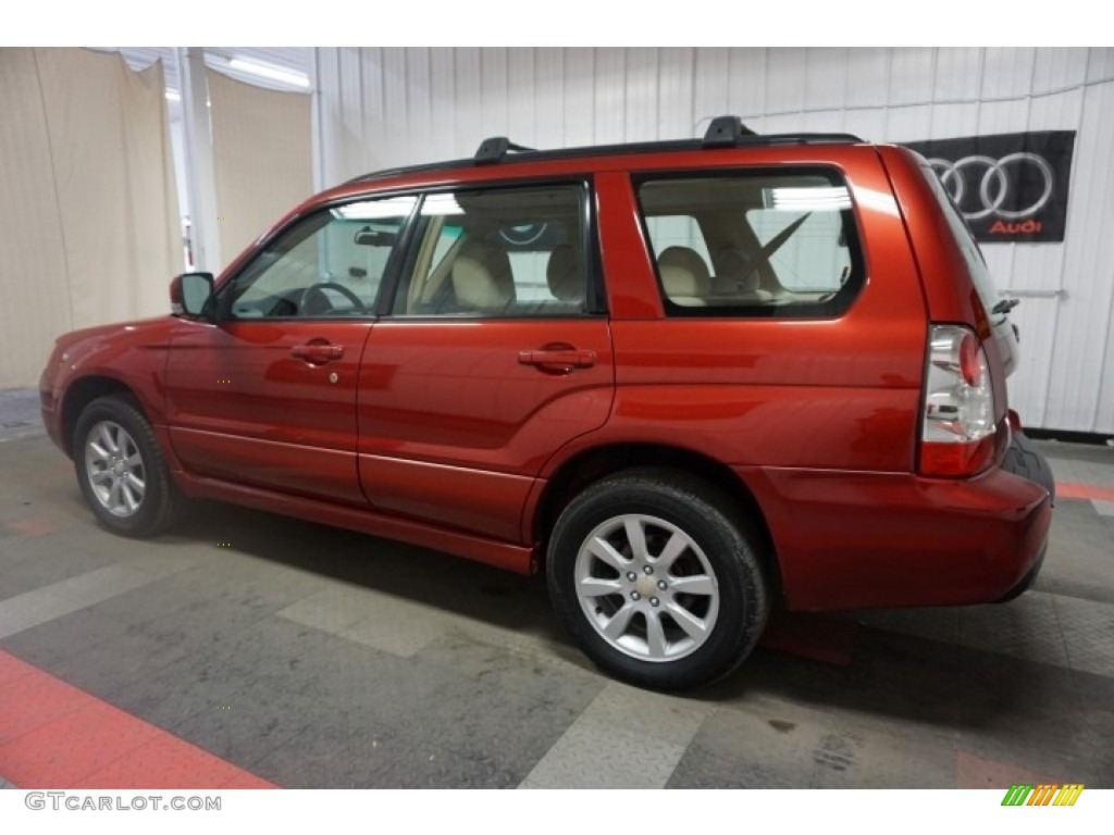 2006 Forester 2.5 X Premium - Garnet Red Pearl / Desert Beige photo #11