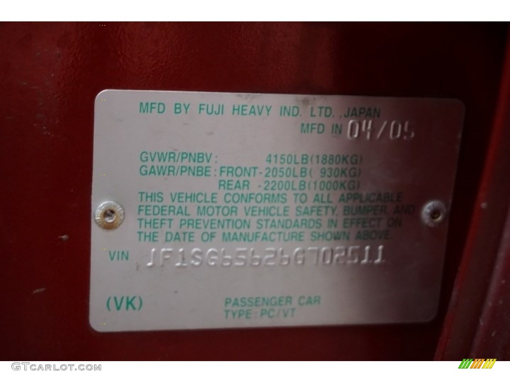 2006 Forester 2.5 X Premium - Garnet Red Pearl / Desert Beige photo #14