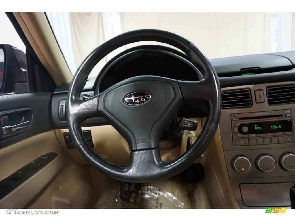 2006 Forester 2.5 X Premium - Garnet Red Pearl / Desert Beige photo #29