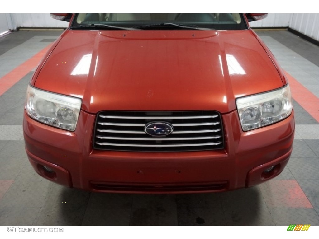 2006 Forester 2.5 X Premium - Garnet Red Pearl / Desert Beige photo #50