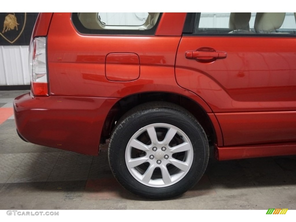 2006 Forester 2.5 X Premium - Garnet Red Pearl / Desert Beige photo #58