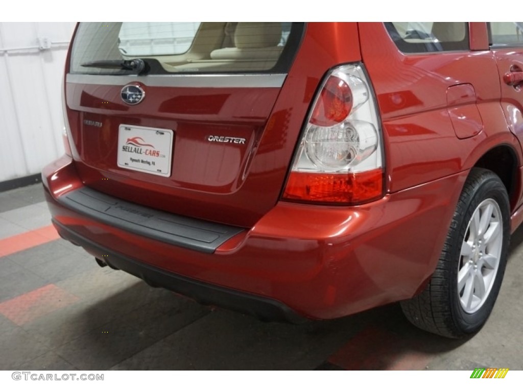 2006 Forester 2.5 X Premium - Garnet Red Pearl / Desert Beige photo #64