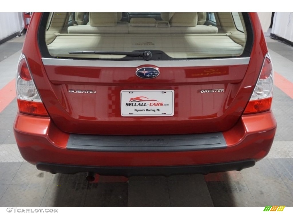 2006 Forester 2.5 X Premium - Garnet Red Pearl / Desert Beige photo #65