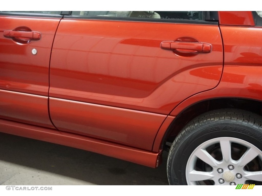 2006 Forester 2.5 X Premium - Garnet Red Pearl / Desert Beige photo #69