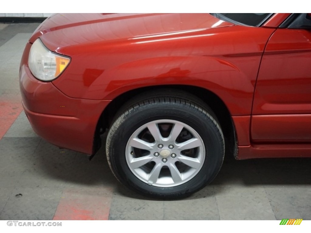 2006 Forester 2.5 X Premium - Garnet Red Pearl / Desert Beige photo #73