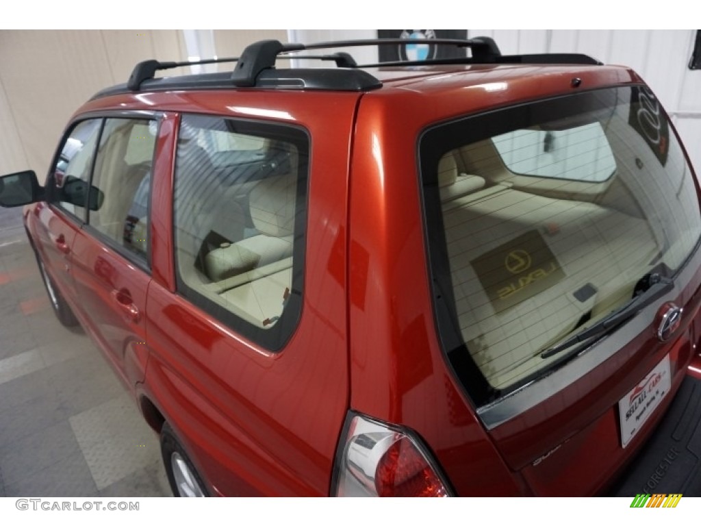 2006 Forester 2.5 X Premium - Garnet Red Pearl / Desert Beige photo #78