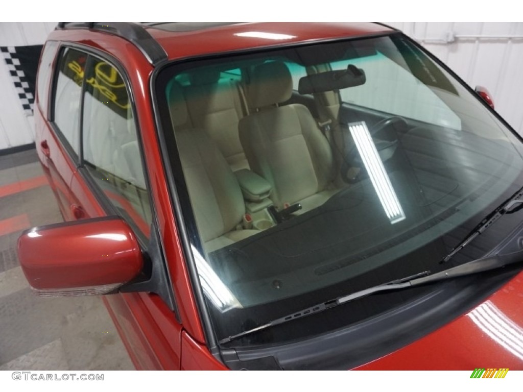 2006 Forester 2.5 X Premium - Garnet Red Pearl / Desert Beige photo #83
