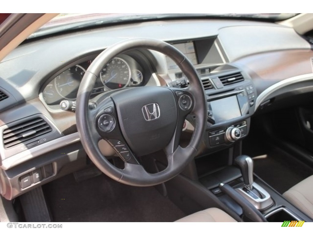 2013 Crosstour EX-L V-6 4WD - Basque Red Pearl II / Ivory photo #46