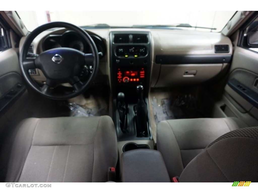 2004 Frontier XE V6 Crew Cab 4x4 - Electric Blue Metallic / Gray photo #25