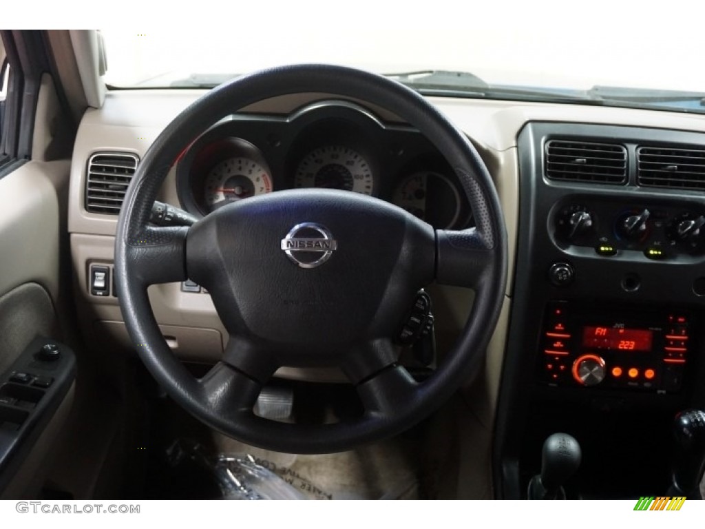 2004 Frontier XE V6 Crew Cab 4x4 - Electric Blue Metallic / Gray photo #27