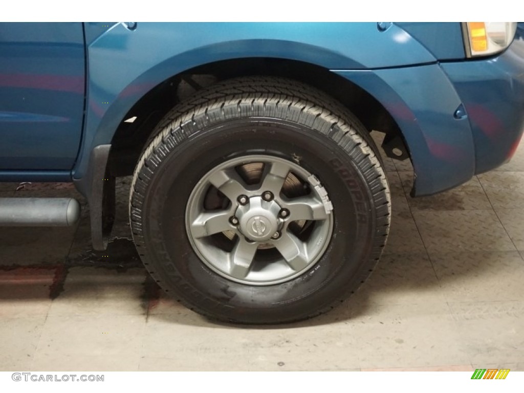 2004 Frontier XE V6 Crew Cab 4x4 - Electric Blue Metallic / Gray photo #53