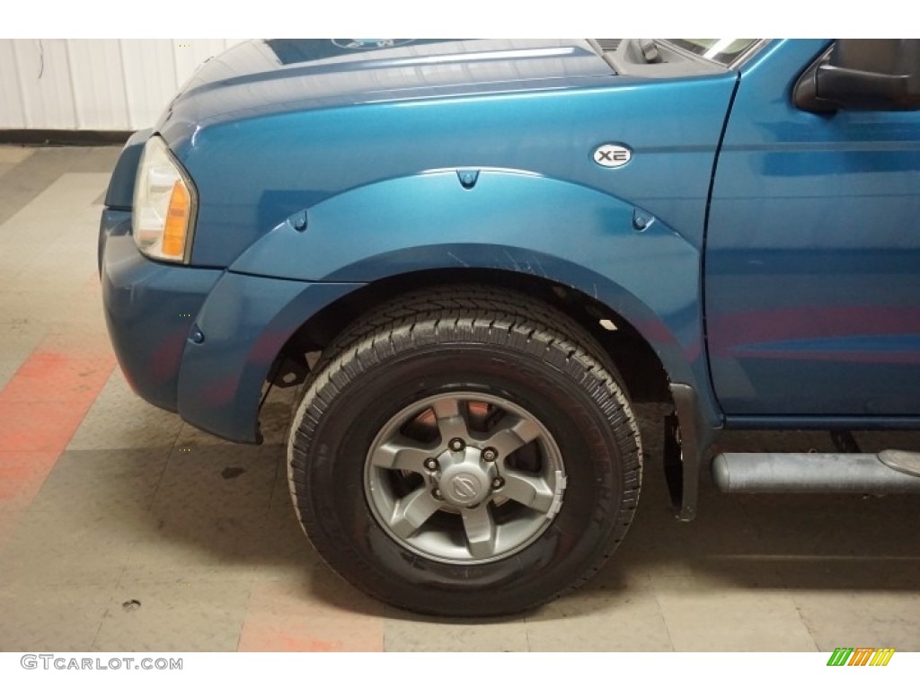 2004 Frontier XE V6 Crew Cab 4x4 - Electric Blue Metallic / Gray photo #76