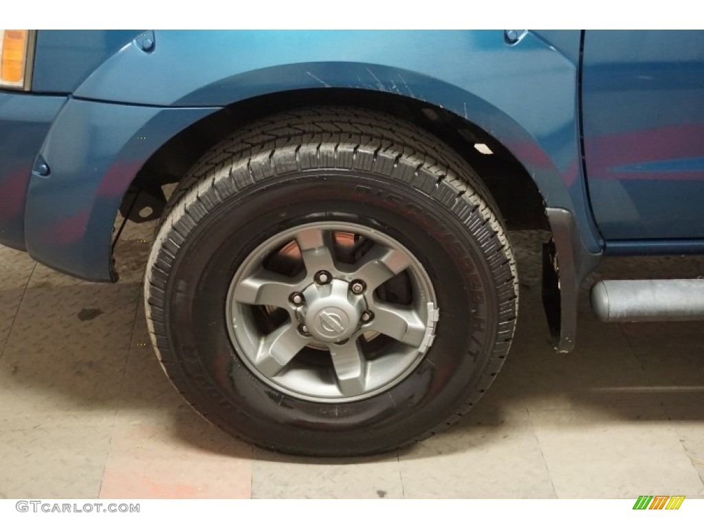 2004 Frontier XE V6 Crew Cab 4x4 - Electric Blue Metallic / Gray photo #77