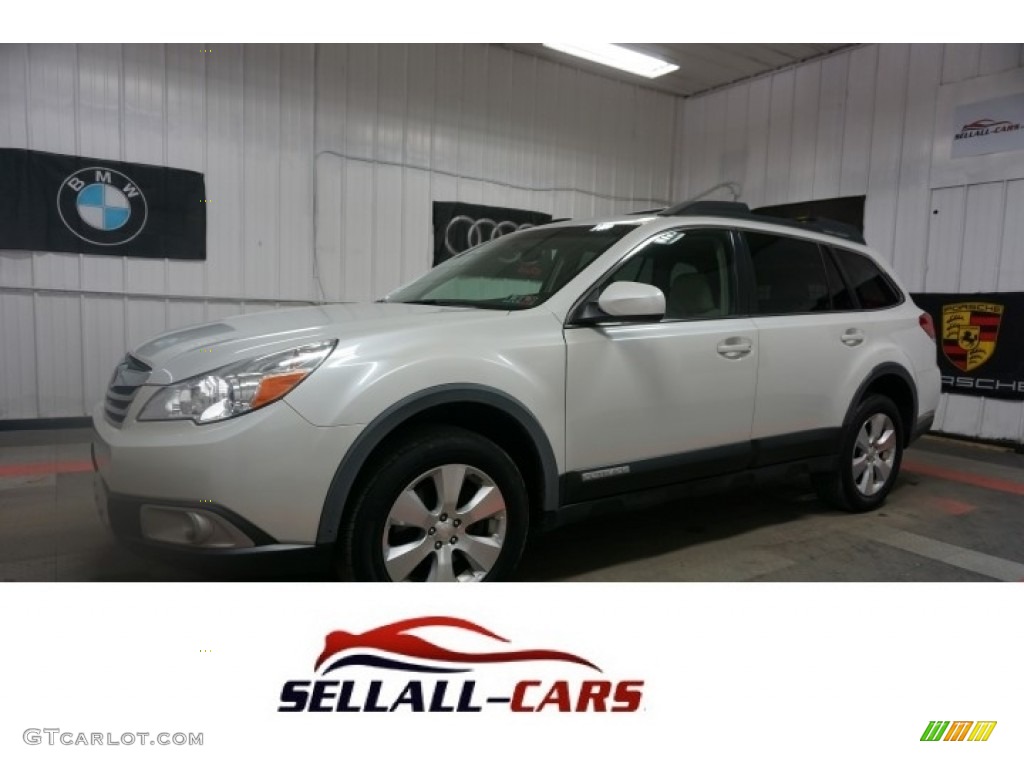 2010 Outback 3.6R Limited Wagon - Satin White Pearl / Warm Ivory photo #1