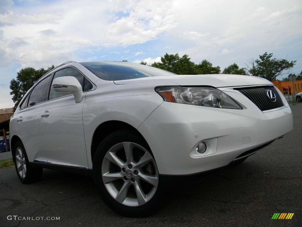 2010 RX 350 - Starfire White Pearl / Parchment/Brown Walnut photo #2