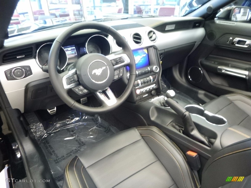 Ebony Interior 2017 Ford Mustang GT Premium Convertible Photo #114178636
